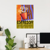 Espresso Coffee Bar - Pop Art Poster (Heimbüro)