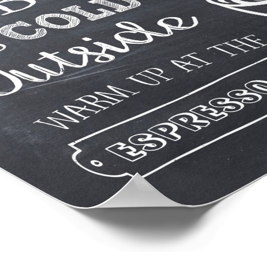 Espresso Coffee Bar Sign Poster (Ecke)