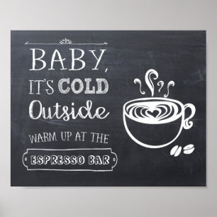 Espresso Coffee Bar Sign Poster