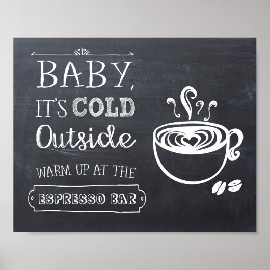 Espresso Coffee Bar Sign Poster (Vorne)