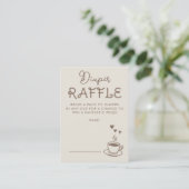 Espresso Coffee Diaper Raffle Baby Shower Ticket Begleitkarte (Stehend Vorderseite)
