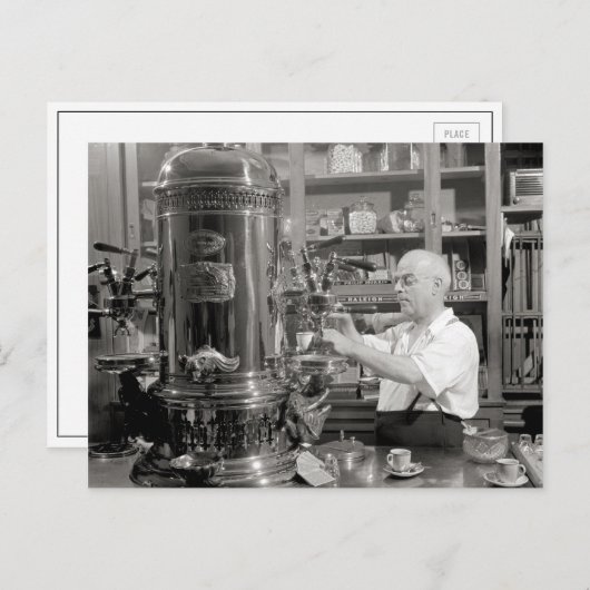 Espresso Coffee Shop, 1942 Postkarte (Vorne/Hinten)