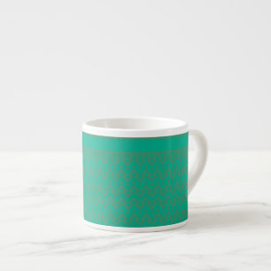 Espresso Coffee Tasse, Emerald Green Geometric Espressotasse