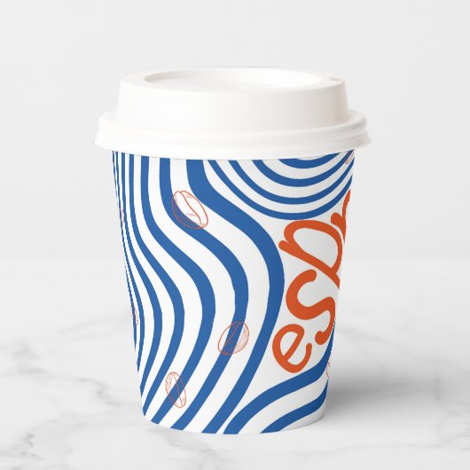 Espresso Coffee Vibrannt Paper Cups Pappbecher (Vorderseite)