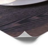 Espresso, Croissants und Zeitungen Poster (Ecke)