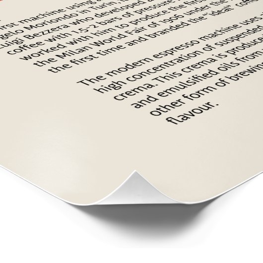 Espresso Cup Coffee Poster (Ecke)