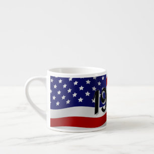 Espresso Cup der amerikanischen Fahne der 40er Jah Espressotasse