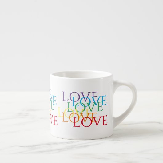 Espresso Cup in der LIEBE RAINBOW Espressotasse (Rechts)