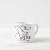 ESPRESSO CUP MIT KLICKEN UND MONOGRAMM ESPRESSOTASSE (Vorderseite Rechts)