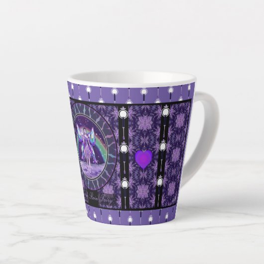 Espresso Cup mit lila Regenmärchen Milchtasse (Rechte Ecke)