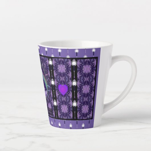 Espresso Cup mit lila Regenmärchen Milchtasse (Rechts)