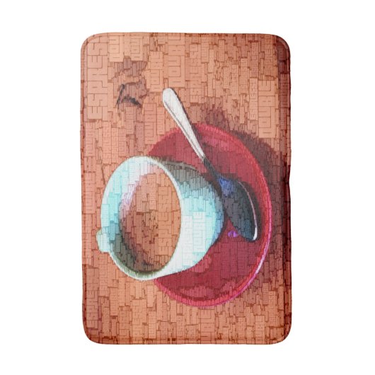 Espresso Cup und Spoon Word Cloud Badematte (Vorderseite Vertikal)