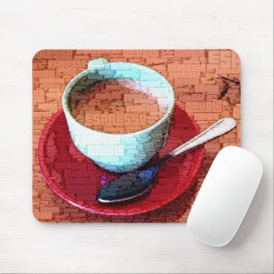 Espresso Cup und Spoon Word Cloud Mousepad