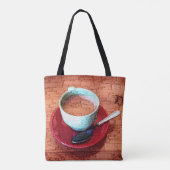 Espresso Cup und Spoon Word Cloud Tasche (Rückseite)