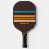 Espresso Drift Across Strip mit Name Pickleball Schläger (Vorderseite)
