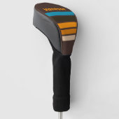 Espresso Drift Across Striping with Name Golf Headcover (angewinkelt)