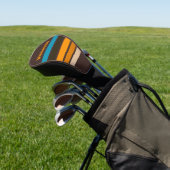Espresso Drift Across Striping with Name Golf Headcover (In SItu)