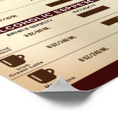 Espresso Drink Chart Poster, Infografik Poster (Ecke)