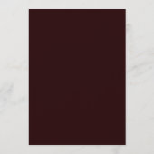 Espresso Elfenbein Barock Hochzeit Einladung (Rückseite)
