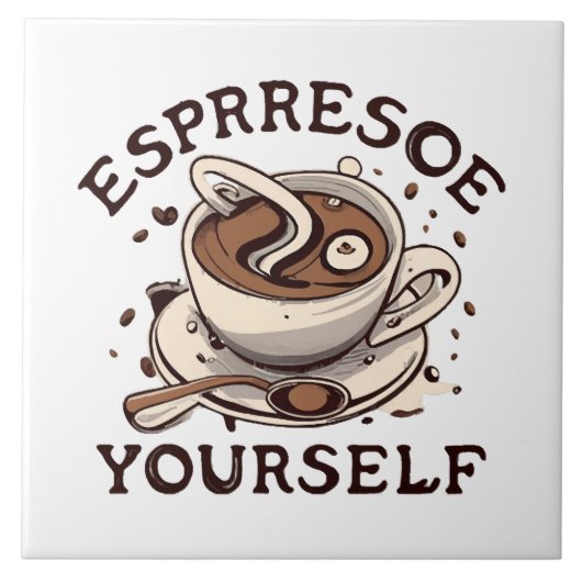 Espresso Fliese (Vorderseite)