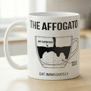 Espresso-Gelato-Affogato-Blueprint Kaffeetasse