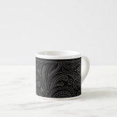 Espresso/Grau/Schwarze Paisley/Tasse Spezialität Espressotasse (Vorderseite Rechts)