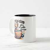 Espresso-Großhund mit Latte Energy Zweifarbige Tasse (Vorderseite Links)
