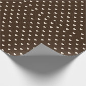 Espresso-Herzpunkte Geschenkpapier (Ecke)
