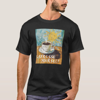 Espresso-Ihr selbst-Kaffee-Kunst T-Shirt