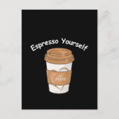 Espresso, Ihr selbst Kaffee Lover Postkarte (Vorderseite)