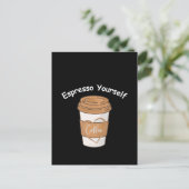 Espresso, Ihr selbst Kaffee Lover Postkarte (Stehend Vorderseite)