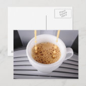 Espresso in Tasse Postkarte (Vorne/Hinten)