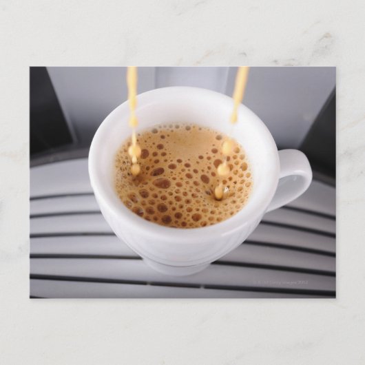 Espresso in Tasse Postkarte (Vorderseite)