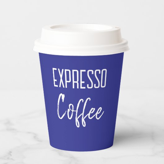 Espresso-Kaffee editierbar Pappbecher (Vorderseite)