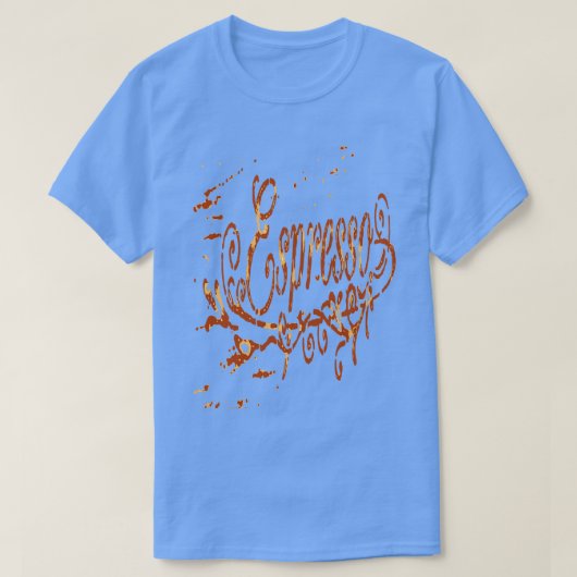 Espresso-Kaffee gestörte Typografie Art Vector T-Shirt (Design vorne)