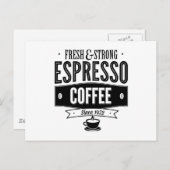 Espresso-Kaffee Postkarte (Vorne/Hinten)