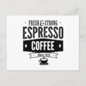 Espresso-Kaffee Postkarte (Vorderseite)