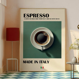 Espresso Kaffeemaschine, Kunstdrucken, Minimalisti Poster