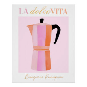 Espresso-Kaffeeposter, Italien Mauer Kunstdruckere Poster