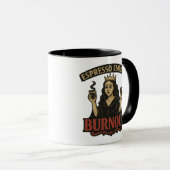 Espresso-Kaiserin-Burnout-Vintage-Illustrations-Ta Tasse (VorderseiteRechts)