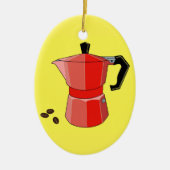 Espresso Keramik Ornament (Vorne)