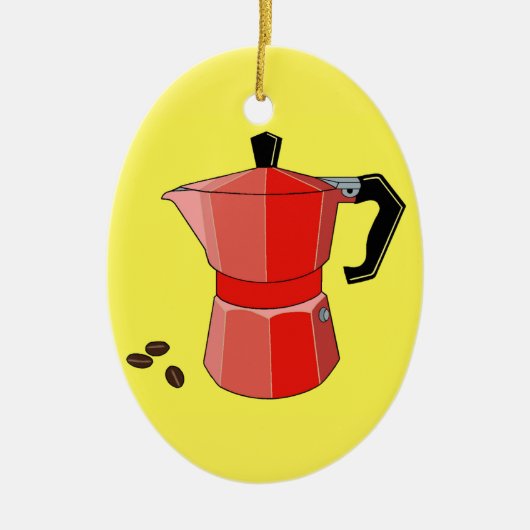Espresso Keramik Ornament (Vorne)