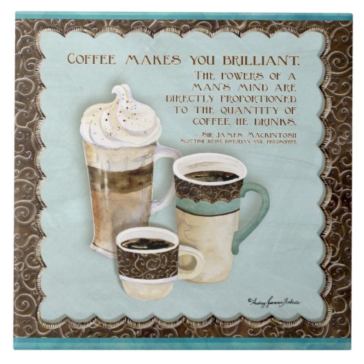 Espresso-Küche Kaffee-u. Schokoladen-Java Latte Fliese (Vorderseite)