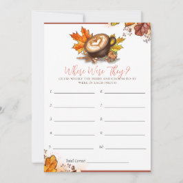 Espresso Liebe Brautparty Game Card Einladung