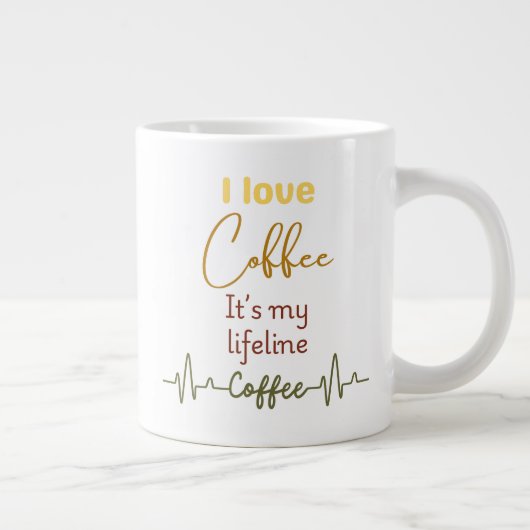 Espresso Lifeline Funny gift Tasse für Koffein Fan (Rechts)