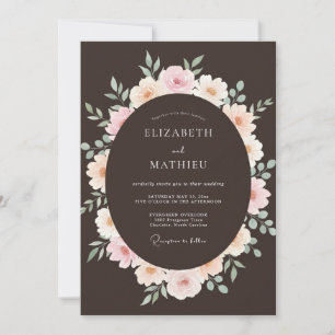 Espresso Lush Botanische Hochzeit Einladung
