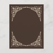 Espresso Luxe Braune und Beige Hochzeitsmenü Begleitkarte (Rückseite)