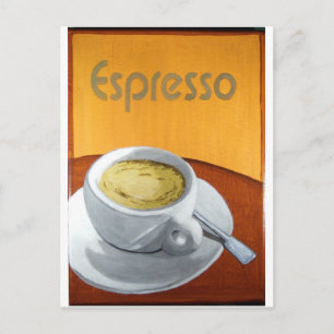 Espresso-Malerei Postkarte