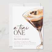Espresso Martini A Tini One Baby Dusche Einladung (Vorderseite)