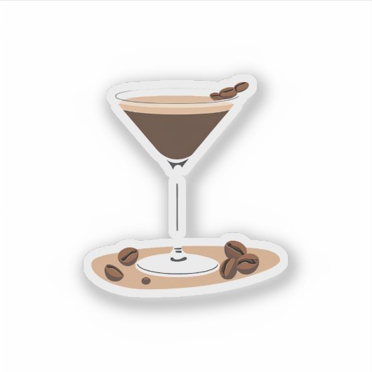 Espresso Martini Aufkleber (Vorderseite)